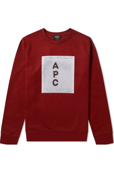 A.P.C. Rue Madame Paris Unisex Bordo Sweatshirt