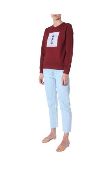 A.P.C. Rue Madame Paris Unisex Bordo Sweatshirt