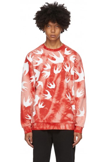 Alexander MCQueen Unisex Swallow Tie-die Sweatshirt