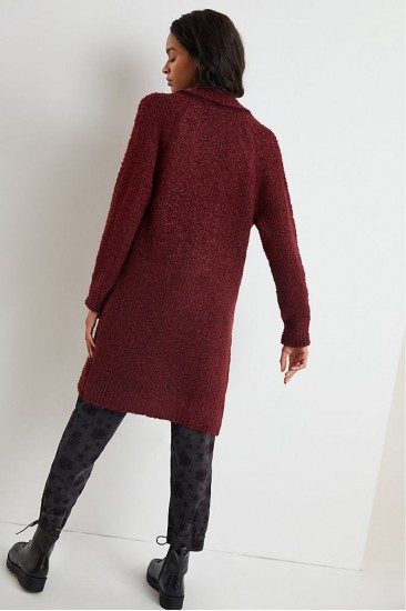 Anthropologie Kadın Bordo Wool Cardigan Hırka