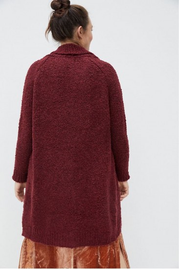 Anthropologie Kadın Bordo Wool Cardigan Hırka