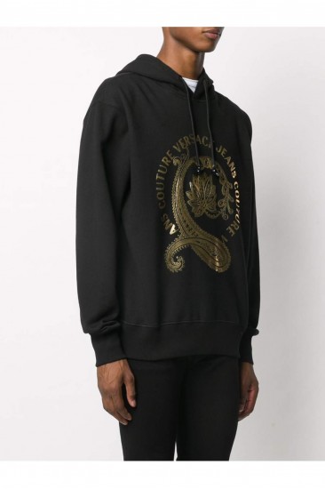 Versace Paisley Logo Baskı Hoodie Erkek Sweatshirt