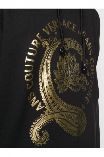 Versace Paisley Logo Baskı Hoodie Erkek Sweatshirt