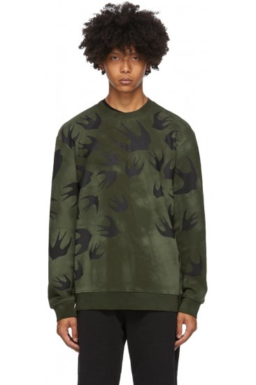 Alexander MCQueen Unisex Swallow Tie-die Sweatshirt